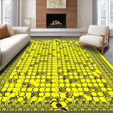 Ultra Soft Area Rug, Non Slip, Stain Resistant, Washable Area Rugs for Living Room, Bedroom, Nature-Inspired Minimalist Pattern(Yellow)