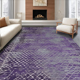 Ultra Soft Area Rug, Non Slip, Stain Resistant, Washable Area Rugs for Living Room, Bedroom, Contemporary Cozy Memory Foam Style(Purple)