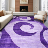 Ultra Soft Area Rug, Non Slip, Stain Resistant, Washable Area Rugs for Living Room, Bedroom, Bright Youthful Swirl Aesthetic(Purple)