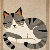Ultra Soft Area Rug, Non Slip, Stain Resistant, Washable Area Rugs for Living Room, Bedroom, Charming Whimsical Tabby Design(Beige)