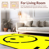 Ultra Soft Area Rug, Non Slip, Stain Resistant, Washable Area Rugs for Living Room, Bedroom, Striking Modern Youthful Expression(Yellow)