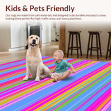 Vibrant Rainbow Wave Motif(Pink)