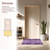 Ultra Soft Area Rug, Non Slip, Stain Resistant, Washable Area Rugs for Living Room, Bedroom, Lovely Lavender Bow Shaped Carpet Cute Aesthetic Accent Rug(Purple)