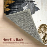Ultra Soft Area Rug, Non Slip, Stain Resistant, Washable Area Rugs for Living Room, Bedroom, Unique Wilderness Cultural Design(Gray)