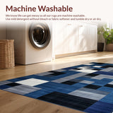 Chic Geometric Blue Gray Motif(Blue)