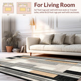Ultra Soft Area Rug, Non Slip, Stain Resistant, Washable Area Rugs for Living Room, Bedroom, Elegant Nonslip Decorative Surface With Contemporary Monochrome Design(Gray)