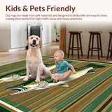 Ultra Soft Area Rug, Non Slip, Stain Resistant, Washable Area Rugs for Living Room, Bedroom, Charming Cabin Rustic Welcome Mat(Green)
