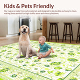 Ultra Soft Area Rug, Non Slip, Stain Resistant, Washable Area Rugs for Living Room, Bedroom, Charming Vintage Medallion Style(White)