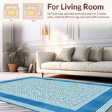 Elegant Blue Curved Ornamentation(Blue)