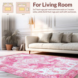 Whimsical Low Pile Traditional Inspired Look(Pink)
