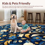 Luxe Golden Floral Accents(Blue)