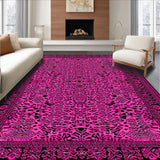 Ultra Soft Area Rug, Non Slip, Stain Resistant, Washable Area Rugs for Living Room, Bedroom, Eclectic Wild Texture with Modern Lines(Pink)