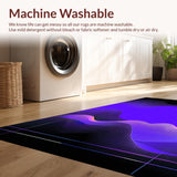 Ultra Soft Area Rug, Non Slip, Stain Resistant, Washable Area Rugs for Living Room, Bedroom, Vibrant Abstract Geometric Waves(Purple)