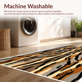 Ultra Soft Area Rug, Non Slip, Stain Resistant, Washable Area Rugs for Living Room, Bedroom, Irregular Animal Print Bedroom Faux Fur Carpet(Yellow)