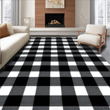 Cozy Earthy Tones Checked Visual(Black)