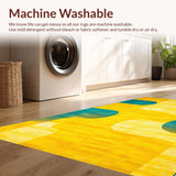 Ultra Soft Area Rug, Non Slip, Stain Resistant, Washable Area Rugs for Living Room, Bedroom, Soft Microfiber Artistic Expression(Yellow)