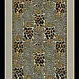 Ultra Soft Area Rug, Non Slip, Stain Resistant, Washable Area Rugs for Living Room, Bedroom, Vivid Wild Patterned Textile(Brown)
