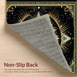 Vibrant Blue Tiled Motif(Black)