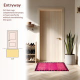 Ultra Soft Area Rug, Non Slip, Stain Resistant, Washable Area Rugs for Living Room, Bedroom, Lively Pink Animal Kingdom Vibe(Pink)