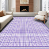 Ultra Soft Area Rug, Non Slip, Stain Resistant, Washable Area Rugs for Living Room, Bedroom, Playful Modern Checkered Style(Purple)