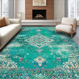 Elegant Distressed Geometric Touch(Green)