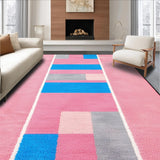 Ultra Soft Area Rug, Non Slip, Stain Resistant, Washable Area Rugs for Living Room, Bedroom, Charming Interactive Game Design(Pink)