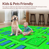Engaging Geometric City Design Mat(Green)