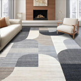 Ultra Soft Area Rug, Non Slip, Stain Resistant, Washable Area Rugs for Living Room, Bedroom, Sleek Monochrome Ogee Motif(Gray)