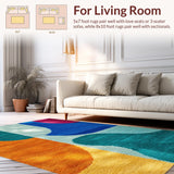 Ultra Soft Area Rug, Non Slip, Stain Resistant, Washable Area Rugs for Living Room, Bedroom, Modern Multi-Color Entryway Versatile Non-Shedding Rug(Blue)