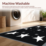 Ultra Soft Area Rug, Non Slip, Stain Resistant, Washable Area Rugs for Living Room, Bedroom, Primitive Farmhouse Neutral Living Room Area Rug(White)