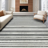 Ultra Soft Area Rug, Non Slip, Stain Resistant, Washable Area Rugs for Living Room, Bedroom, Bold Monochrome Stripe Area Rug(Black)