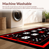 Ultra Soft Area Rug, Non Slip, Stain Resistant, Washable Area Rugs for Living Room, Bedroom, Bold Y2K Inspired Floor Design(Red)