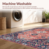 Luxurious Low Pile Geometric Style(Red)