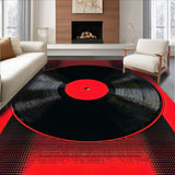 Ultra Soft Area Rug, Non Slip, Stain Resistant, Washable Area Rugs for Living Room, Bedroom, Sleek Abstract Soundtrack Inspiration(Black)