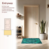 Elegant Light Blue Floral Design(Blue)