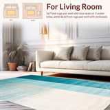 Ultra Soft Area Rug, Non Slip, Stain Resistant, Washable Area Rugs for Living Room, Bedroom, Serene Ombre Tranquil Vibes(Blue)