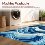 Charming Fluid Curved Texture(Blue)