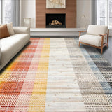 Ultra Soft Area Rug, Non Slip, Stain Resistant, Washable Area Rugs for Living Room, Bedroom, Elegant Soft Pastel Tangle Motif(Yellow)