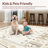 Briar Beige Area Minimalist Tribal Design Neutral Geometric(Beige)