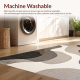 Ultra Soft Area Rug, Non Slip, Stain Resistant, Washable Area Rugs for Living Room, Bedroom, Sophisticated Neutral Abstract Aesthetic(Beige)