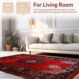 Bold Red Black Geometric Arrangement(Red)