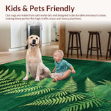 Ultra Soft Area Rug, Non Slip, Stain Resistant, Washable Area Rugs for Living Room, Bedroom, Chic Abstract Earthy Tones(Green)