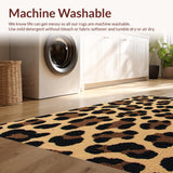 Ultra Soft Area Rug, Non Slip, Stain Resistant, Washable Area Rugs for Living Room, Bedroom, Exotic Brown Animal Print Bedroom Area Carpet(Beige)