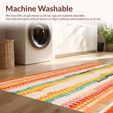 Ultra Soft Area Rug, Non Slip, Stain Resistant, Washable Area Rugs for Living Room, Bedroom, Stylish Contemporary Gradient Look(Orange)