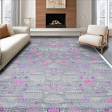 Ultra Soft Area Rug, Non Slip, Stain Resistant, Washable Area Rugs for Living Room, Bedroom, Contemporary Abstract Space Theme(Gray)