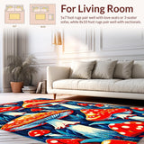 Eclectic Textured Rainbow Motif(Red)