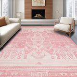 Ultra Soft Area Rug, Non Slip, Stain Resistant, Washable Area Rugs for Living Room, Bedroom, Swiss Alpine Inspired Cozy Elegance(Pink)