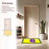 Ultra Soft Area Rug, Non Slip, Stain Resistant, Washable Area Rugs for Living Room, Bedroom, Charming Decorative Holiday Vibrance(Yellow)