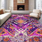 Ultra Soft Area Rug, Non Slip, Stain Resistant, Washable Area Rugs for Living Room, Bedroom, Striking Elegant Linear Texture(Purple)