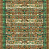 Ultra Soft Area Rug, Non Slip, Stain Resistant, Washable Area Rugs for Living Room, Bedroom, Rustic Tiled Symmetrical Design(Brown)